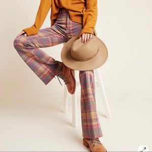 Anthropologie Essential Trouser Plaid Size 6